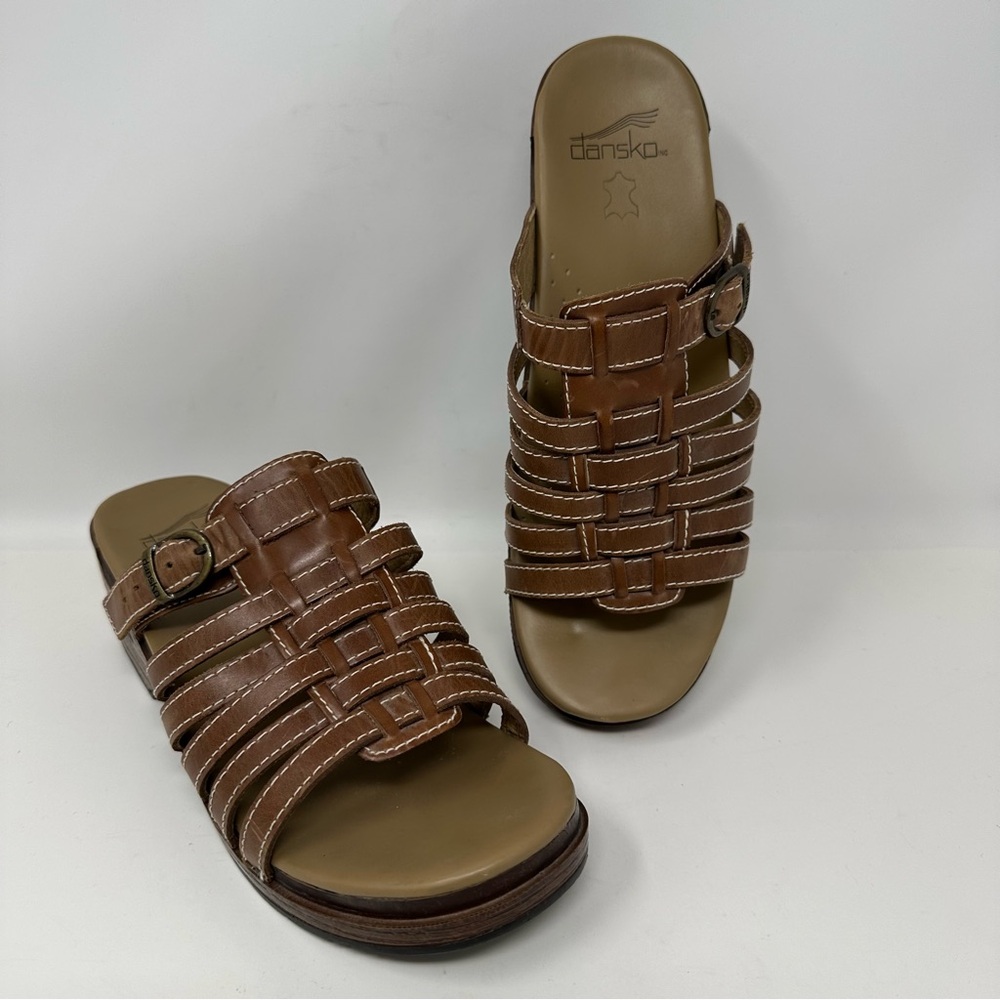 Dansko Marion Sandals Leather Brown Size 40, US 9.5-10